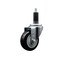Service Caster 3.5'' SS Black Poly Wheel Swivel 1-1/8'' Expanding Stem Caster SCC-SSEX20S3514-PPUB-BLK-118 - alternate 1